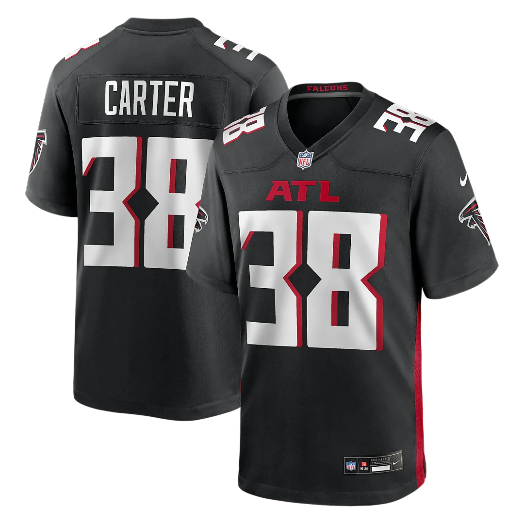 Zennovawear Nathan Carter Atlanta Falcons Team Game Jersey - Black