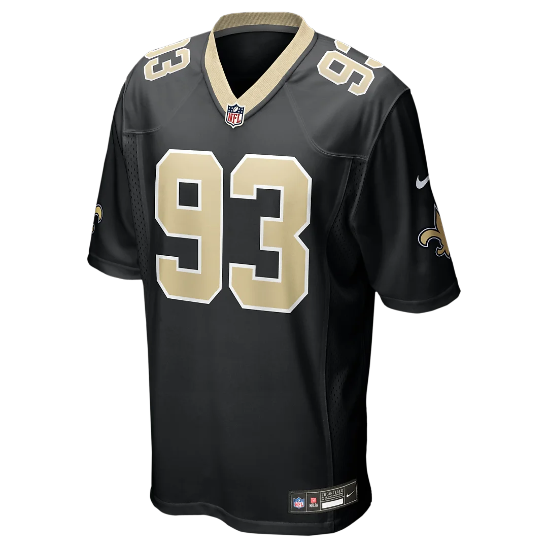 Zennovawear Nathan Shepherd New Orleans Saints Game Jersey - Black