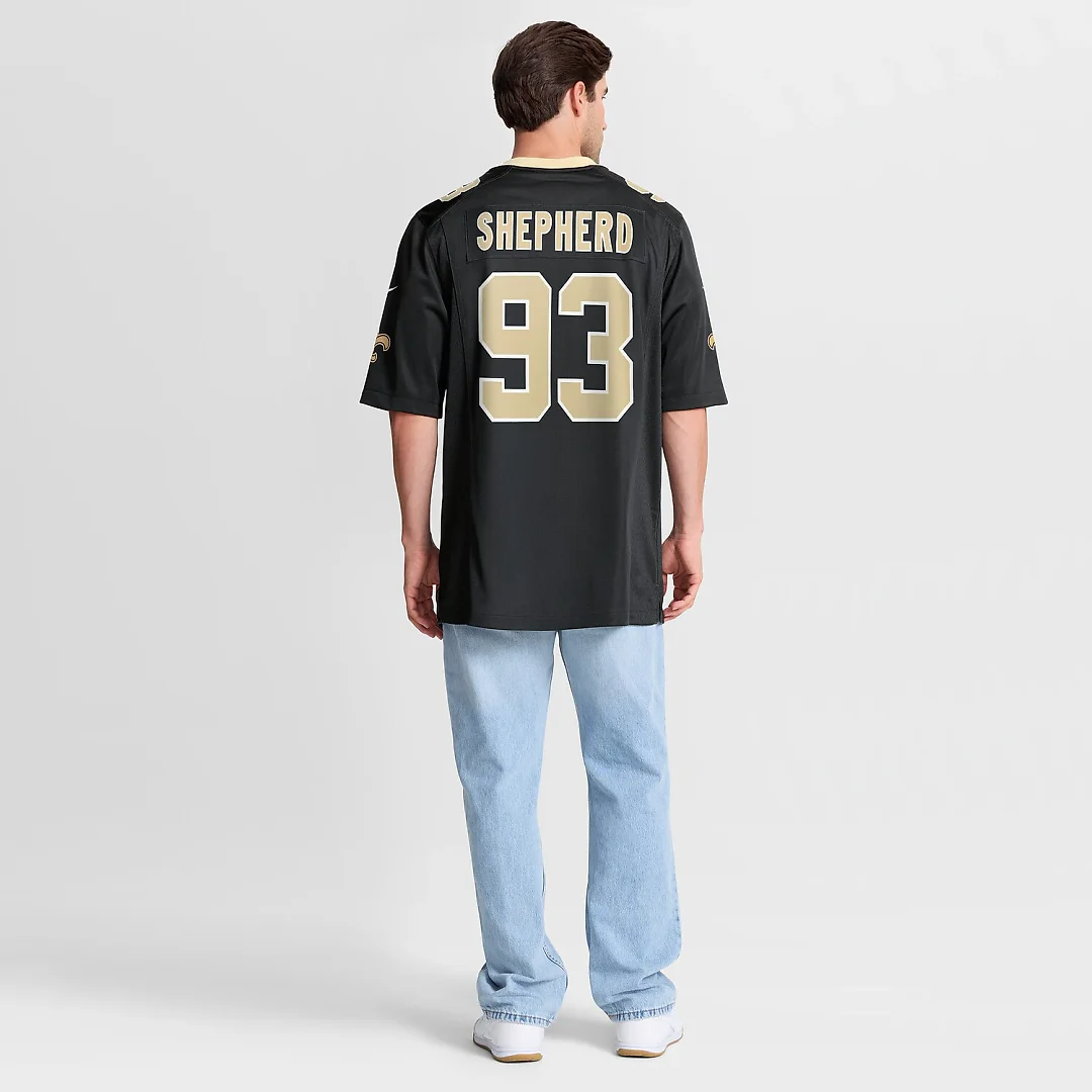 Zennovawear Nathan Shepherd New Orleans Saints Game Jersey - Black