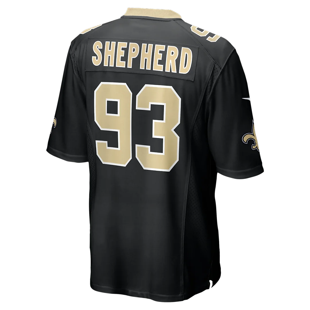 Zennovawear Nathan Shepherd New Orleans Saints Game Jersey - Black
