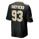 Zennovawear Nathan Shepherd New Orleans Saints Game Jersey - Black
