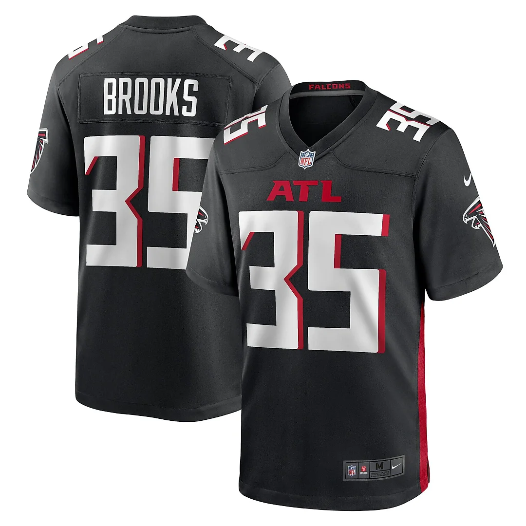 Zennovawear Natrone Brooks Atlanta Falcons Team Game Jersey - Black