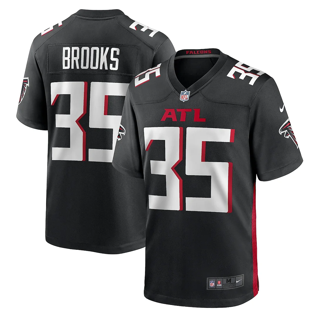 Zennovawear Natrone Brooks Atlanta Falcons Team Game Jersey - Black