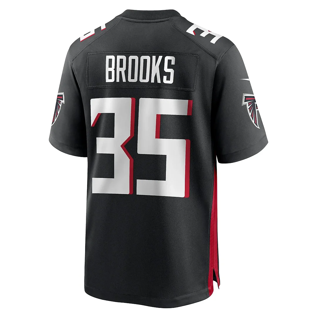Zennovawear Natrone Brooks Atlanta Falcons Team Game Jersey - Black