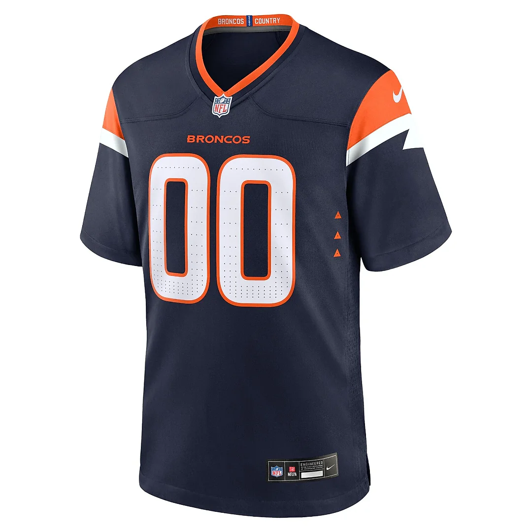 Zennovawear Denver Broncos Alternate Mile High Collection Custom Game Jersey - Navy