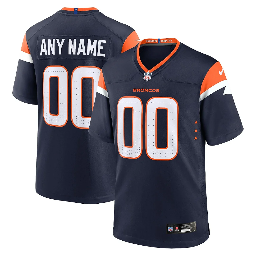 Zennovawear Denver Broncos Alternate Mile High Collection Custom Game Jersey - Navy