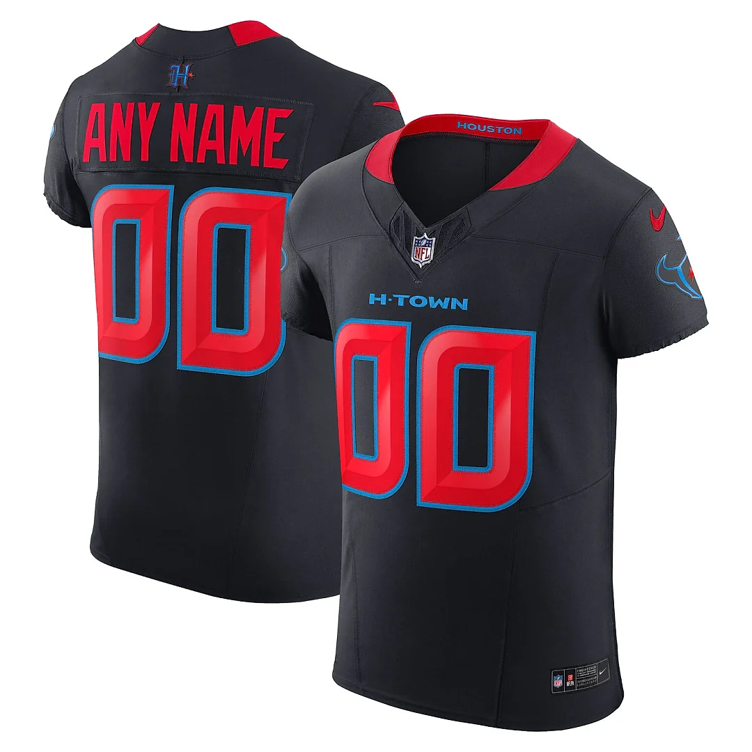 Zennovawear Houston Texans Alternate Vapor FUSE. Elite Custom Jersey - Navy
