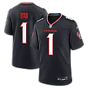 Zennovawear Houston Texans #1 Dad Game Jersey - Navy