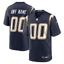Zennovawear Los Angeles Chargers Alternate Super Chargers Game Custom Jersey - Navy