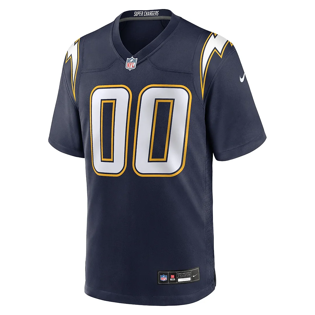 Zennovawear Los Angeles Chargers Alternate Super Chargers Game Custom Jersey - Navy