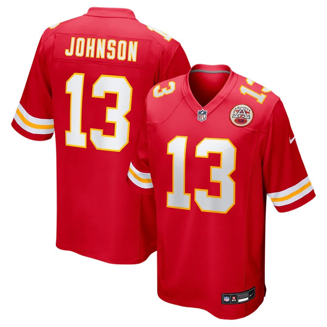 Zennovawear Nazeeh Johnson Kansas City Chiefs Game Player Jersey - Red