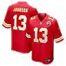 Zennovawear Nazeeh Johnson Kansas City Chiefs Game Player Jersey - Red