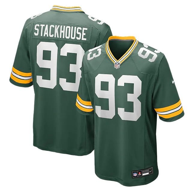 Zennovawear Nazir Stackhouse Green Bay Packers Team Game Jersey - Green