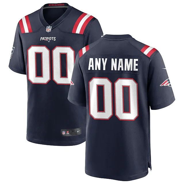 Zennovawear New England Patriots Custom Game Jersey - Navy