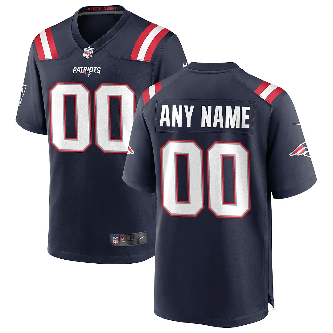 Zennovawear New England Patriots Custom Game Jersey - Navy