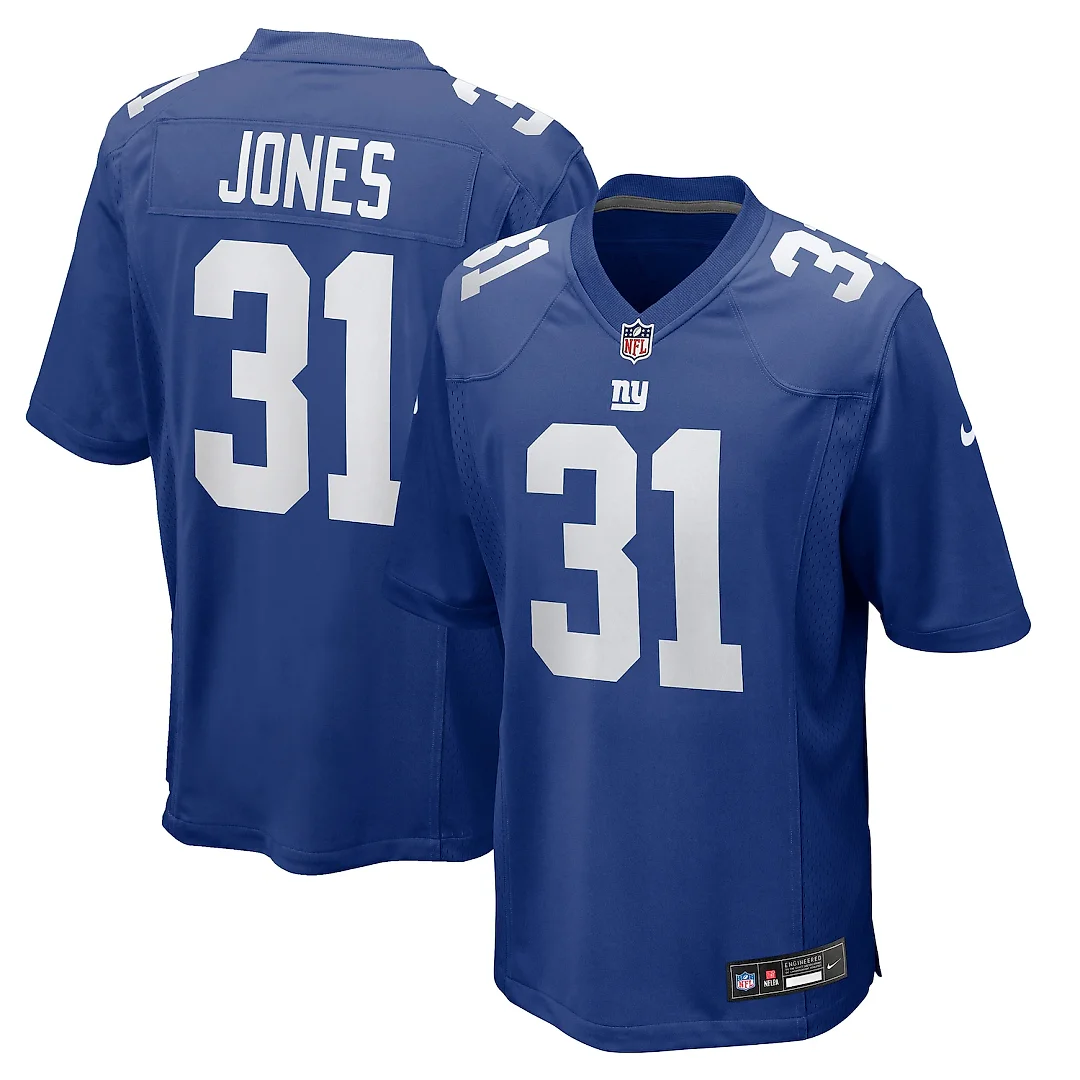 Zennovawear Nic Jones New York Giants Team Game Jersey - Royal