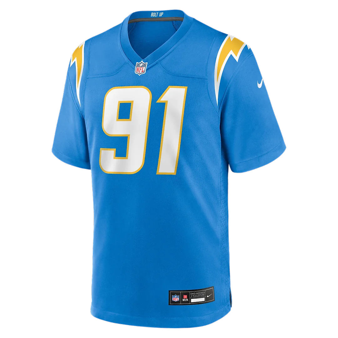 Zennovawear Nick Barrett Los Angeles Chargers Team Game Jersey - Powder Blue