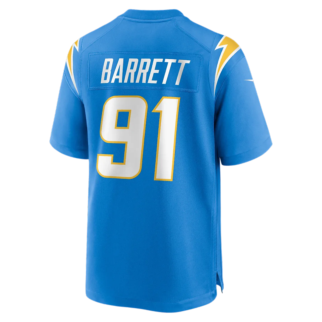 Zennovawear Nick Barrett Los Angeles Chargers Team Game Jersey - Powder Blue