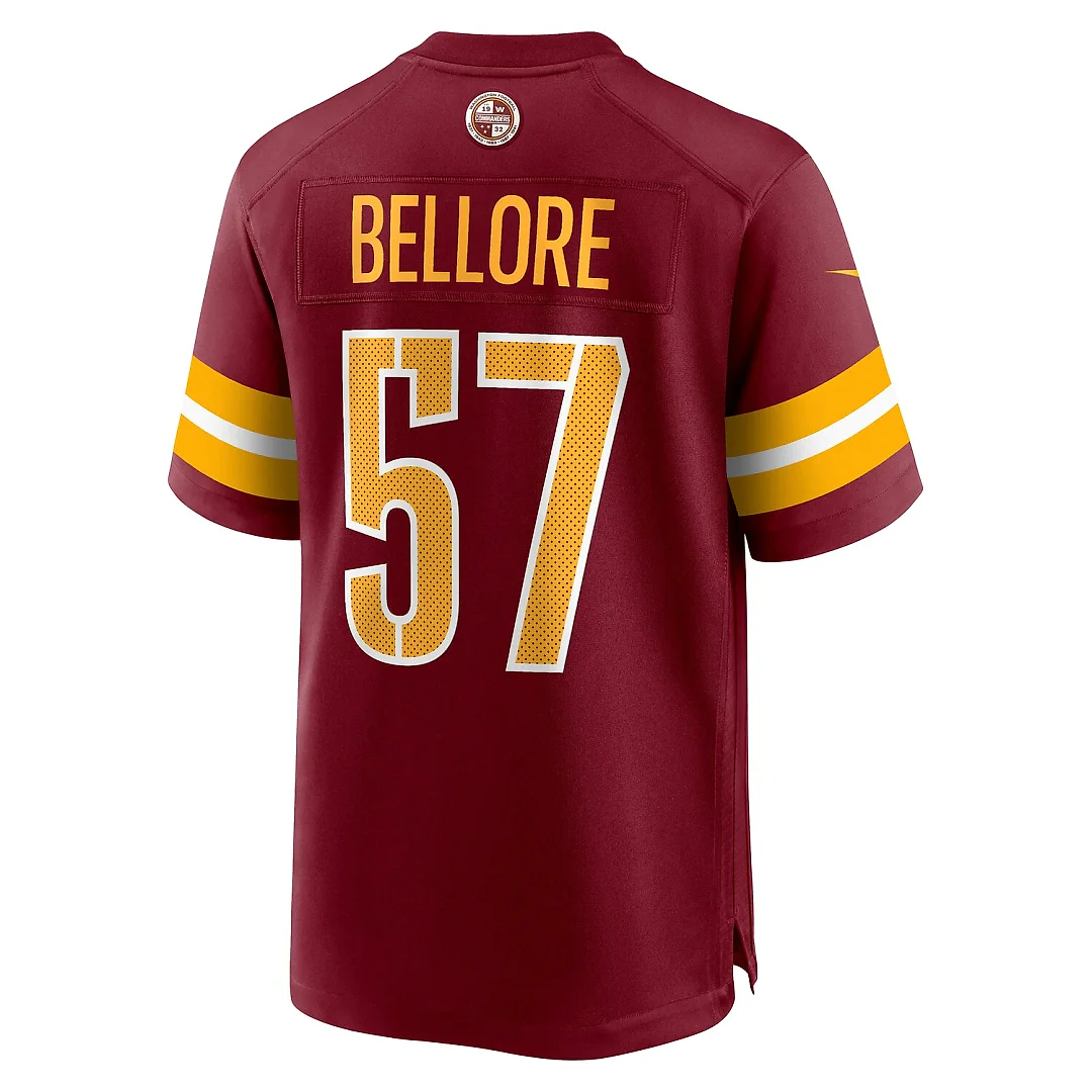 Zennovawear Nick Bellore Washington Commanders Team Game Jersey - Burgundy