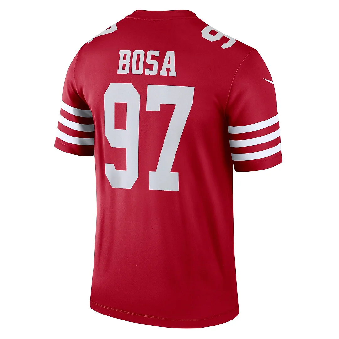 Zennovawear Nick Bosa San Francisco 49ers Legend Player Performance Top - Scarlet