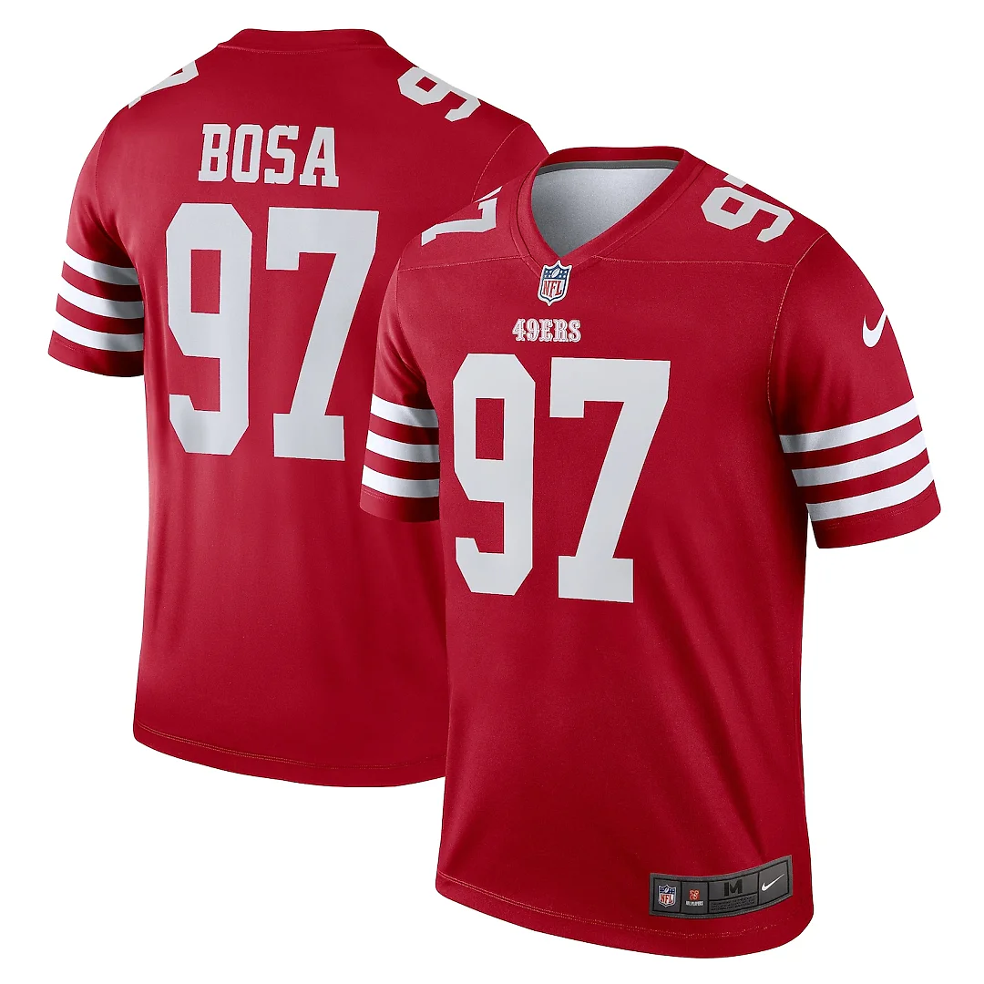 Zennovawear Nick Bosa San Francisco 49ers Legend Player Performance Top - Scarlet