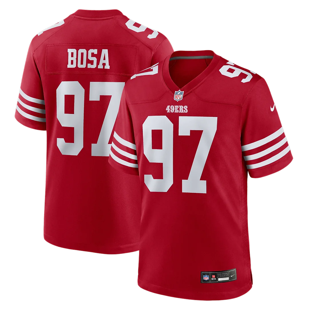 Zennovawear Nick Bosa San Francisco 49ers Player Game Jersey - Scarlet