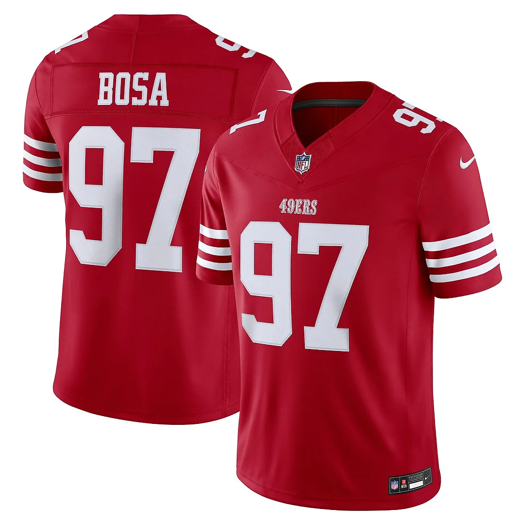 Zennovawear Nick Bosa San Francisco 49ers Team Vapor FUSE. Stitched Limited Jersey - Scarlet