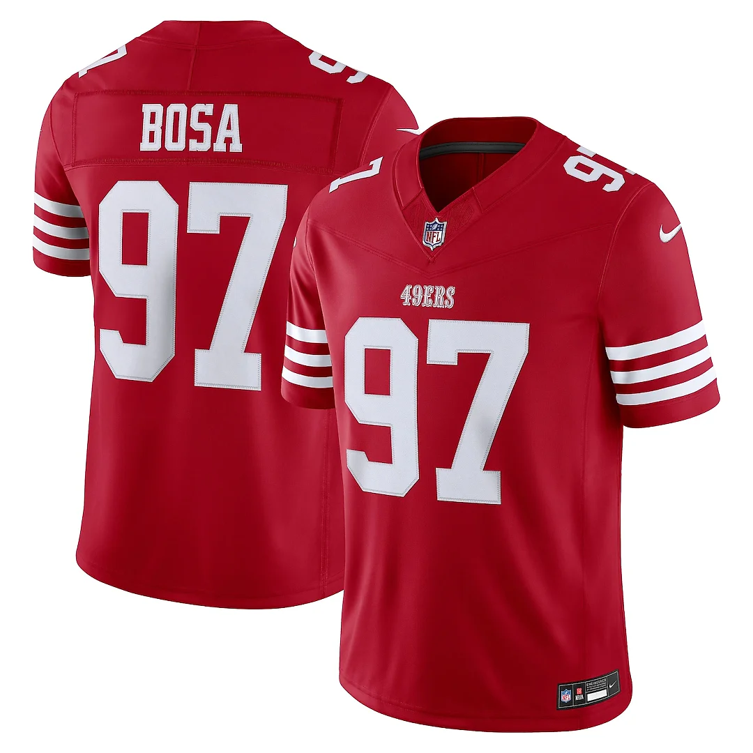 Zennovawear Nick Bosa San Francisco 49ers Team Vapor FUSE. Stitched Limited Jersey - Scarlet