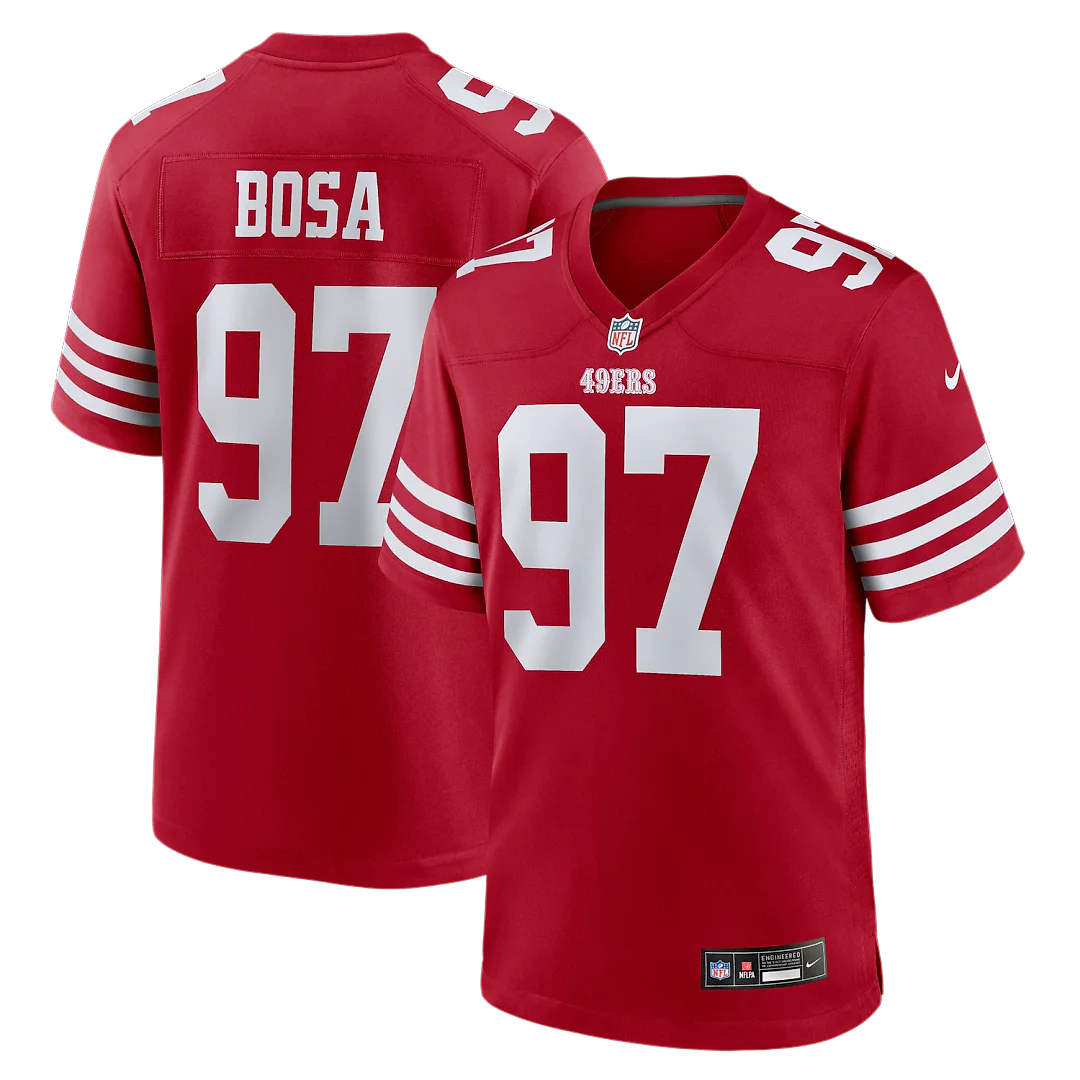 Zennovawear Nick Bosa San Francisco 49ers Team Game Jersey - Scarlet