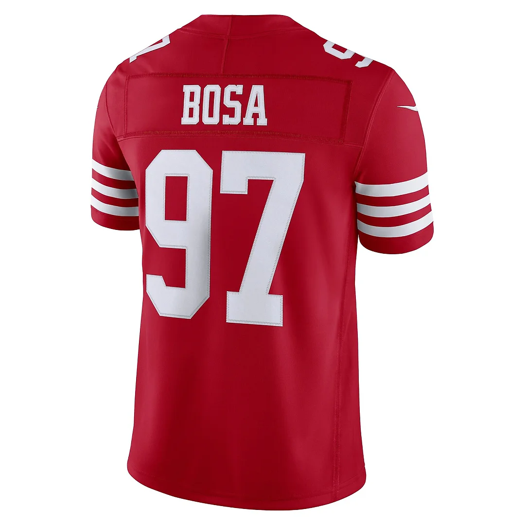 Zennovawear Nick Bosa San Francisco 49ers Team Vapor FUSE. Stitched Limited Jersey - Scarlet