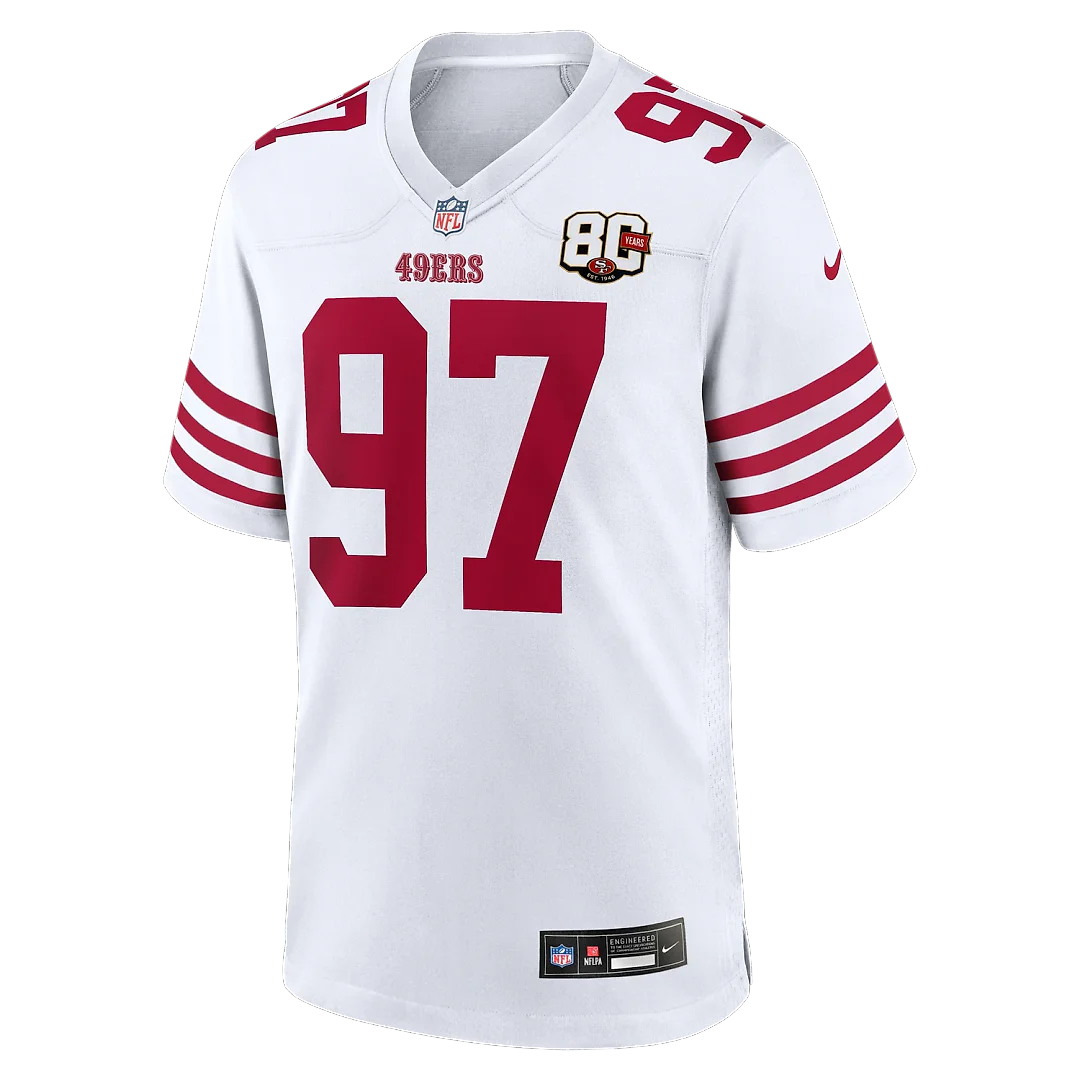 Zennovawear Nick Bosa San Francisco 49ers 80th Anniversary Game Jersey - White