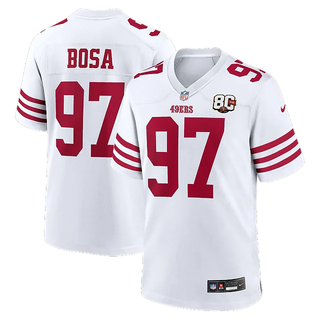 Zennovawear Nick Bosa San Francisco 49ers 80th Anniversary Game Jersey - White