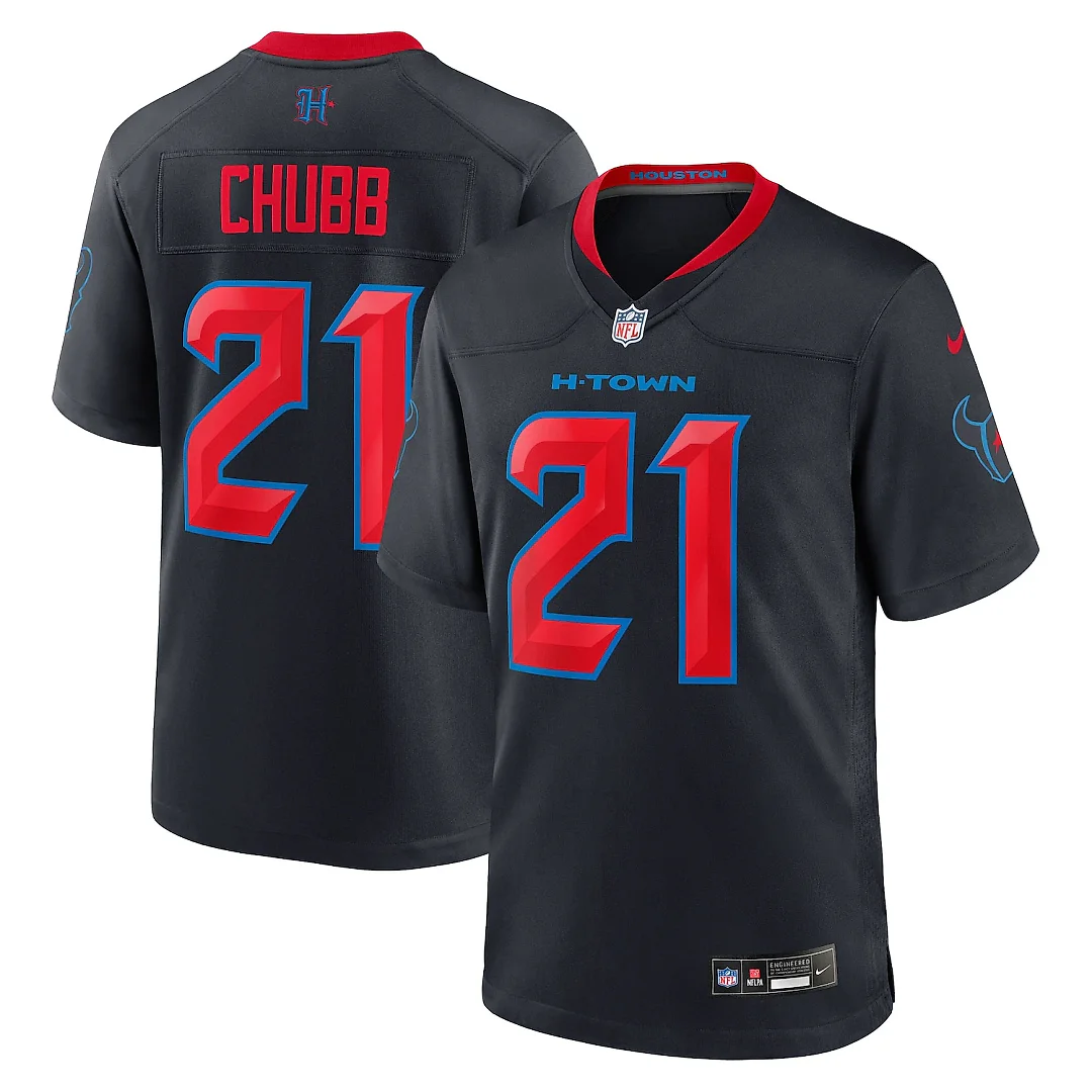 Zennovawear Nick Chubb Houston Texans Alternate 2 Game Jersey - Navy