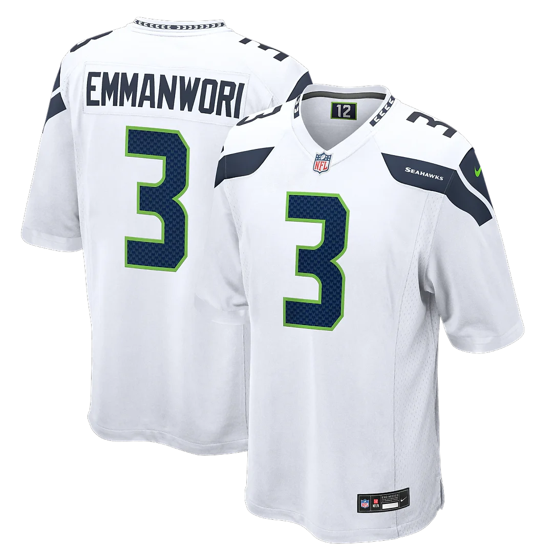 Zennovawear Nick Emmanwori Seattle Seahawks Game Jersey - White
