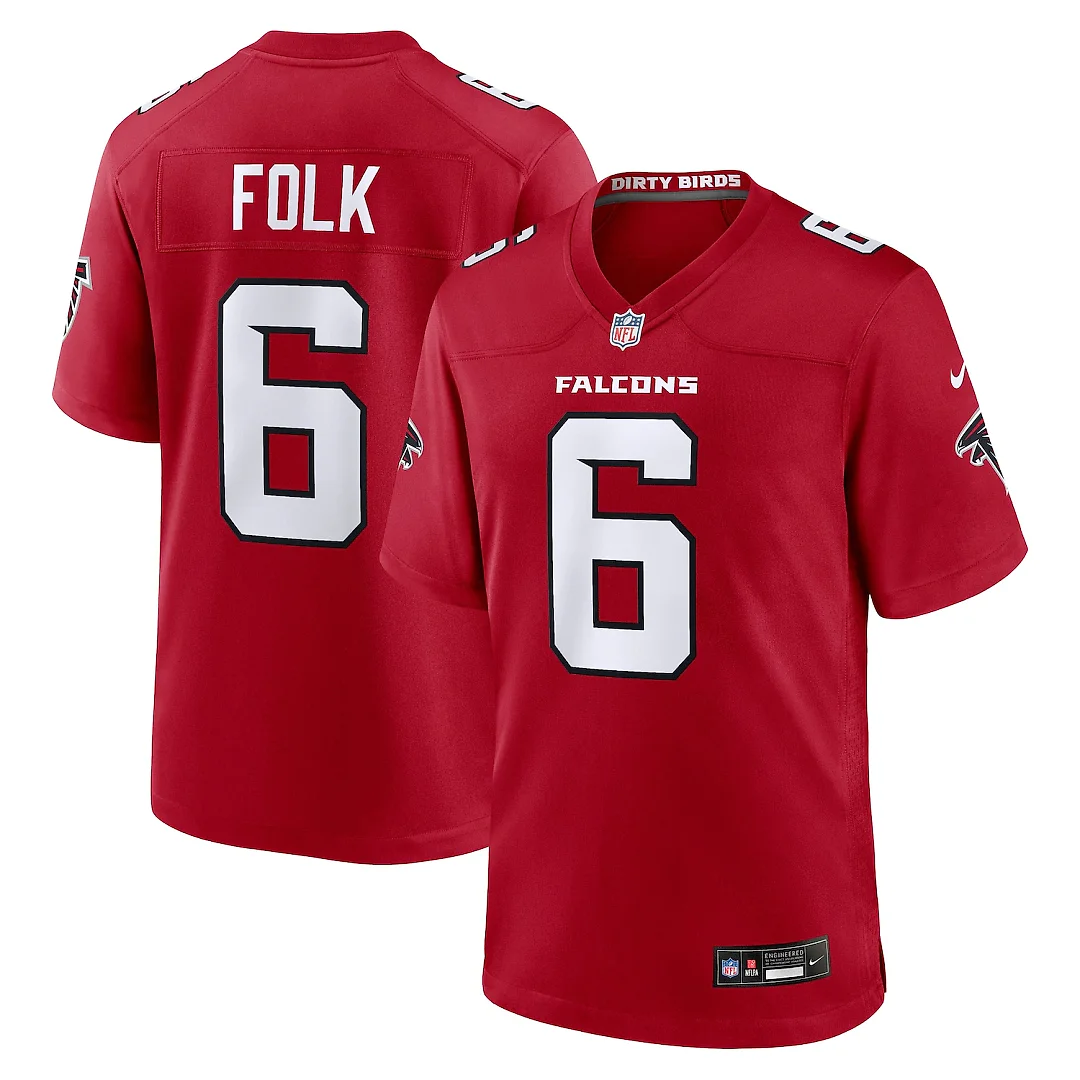 Zennovawear Nick Folk Atlanta Falcons Team Game Jersey - Red