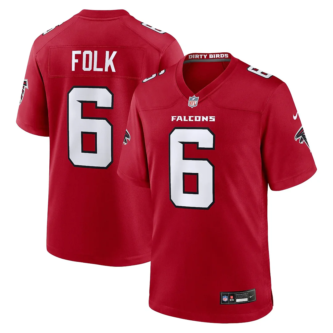Zennovawear Nick Folk Atlanta Falcons Team Game Jersey - Red