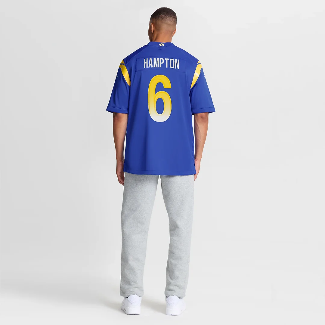 Zennovawear Nick Hampton Los Angeles Rams Team Game Jersey - Royal