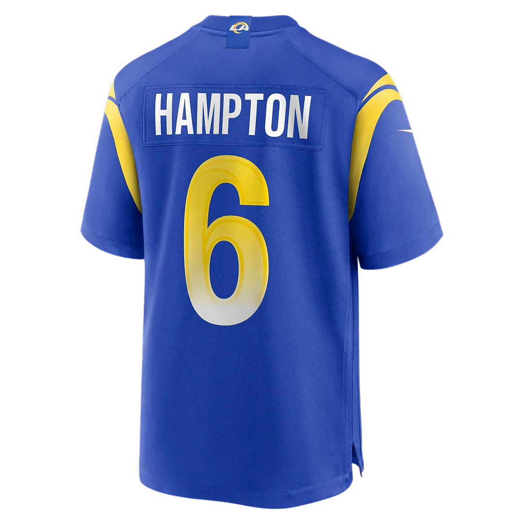 Zennovawear Nick Hampton Los Angeles Rams Team Game Jersey - Royal