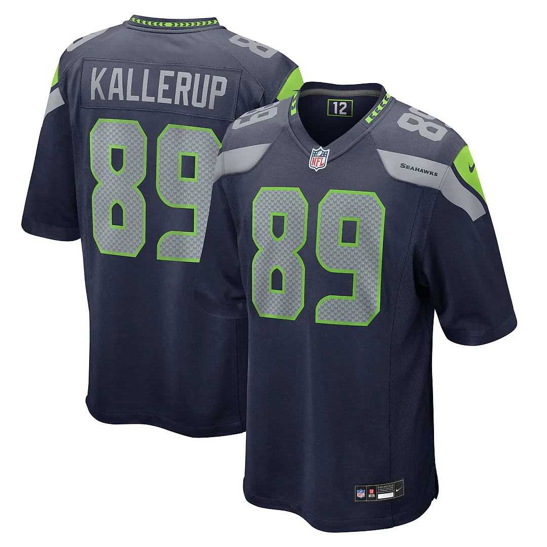 Zennovawear Nick Kallerup Seattle Seahawks Team Game Jersey - College Navy