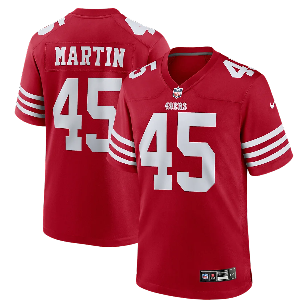 Zennovawear Nick Martin San Francisco 49ers Team Game Jersey - Scarlet