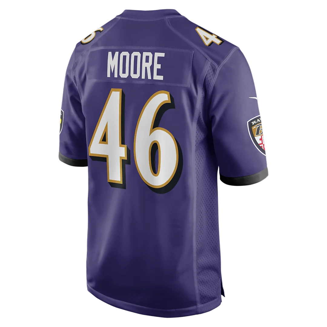 Zennovawear Nick Moore Baltimore Ravens Game Jersey - Purple
