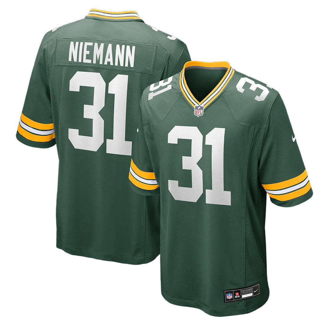 Zennovawear Nick Niemann Green Bay Packers Team Game Jersey - Green