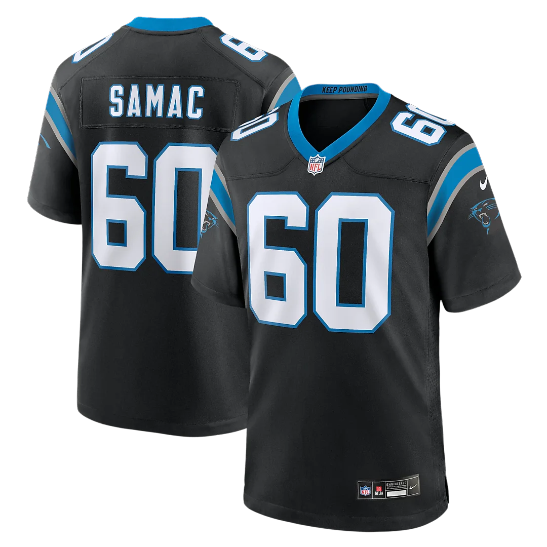 Zennovawear Nick Samac Carolina Panthers Team Game Jersey - Black