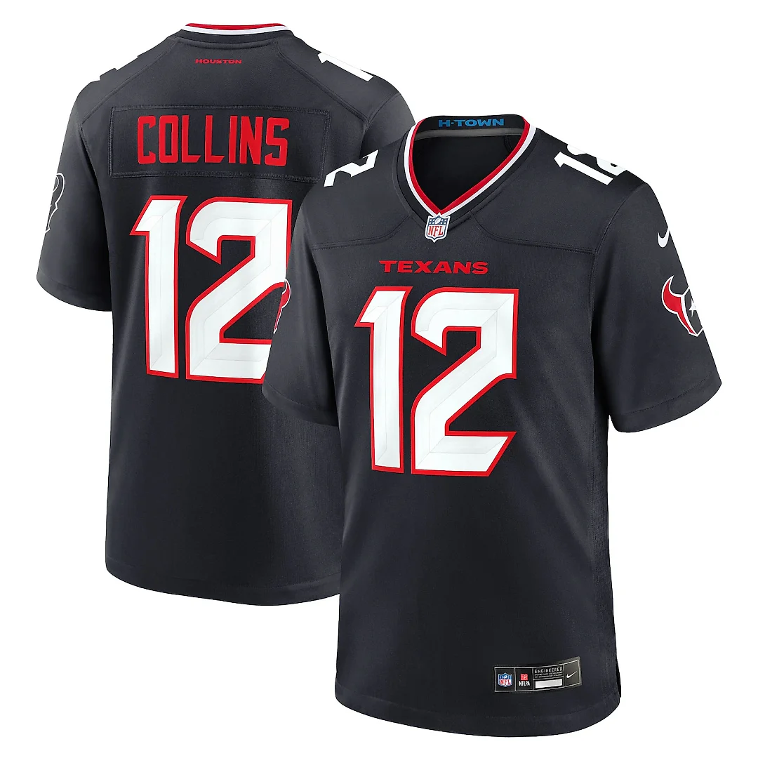 Zennovawear Nico Collins Houston Texans Game Jersey - Navy