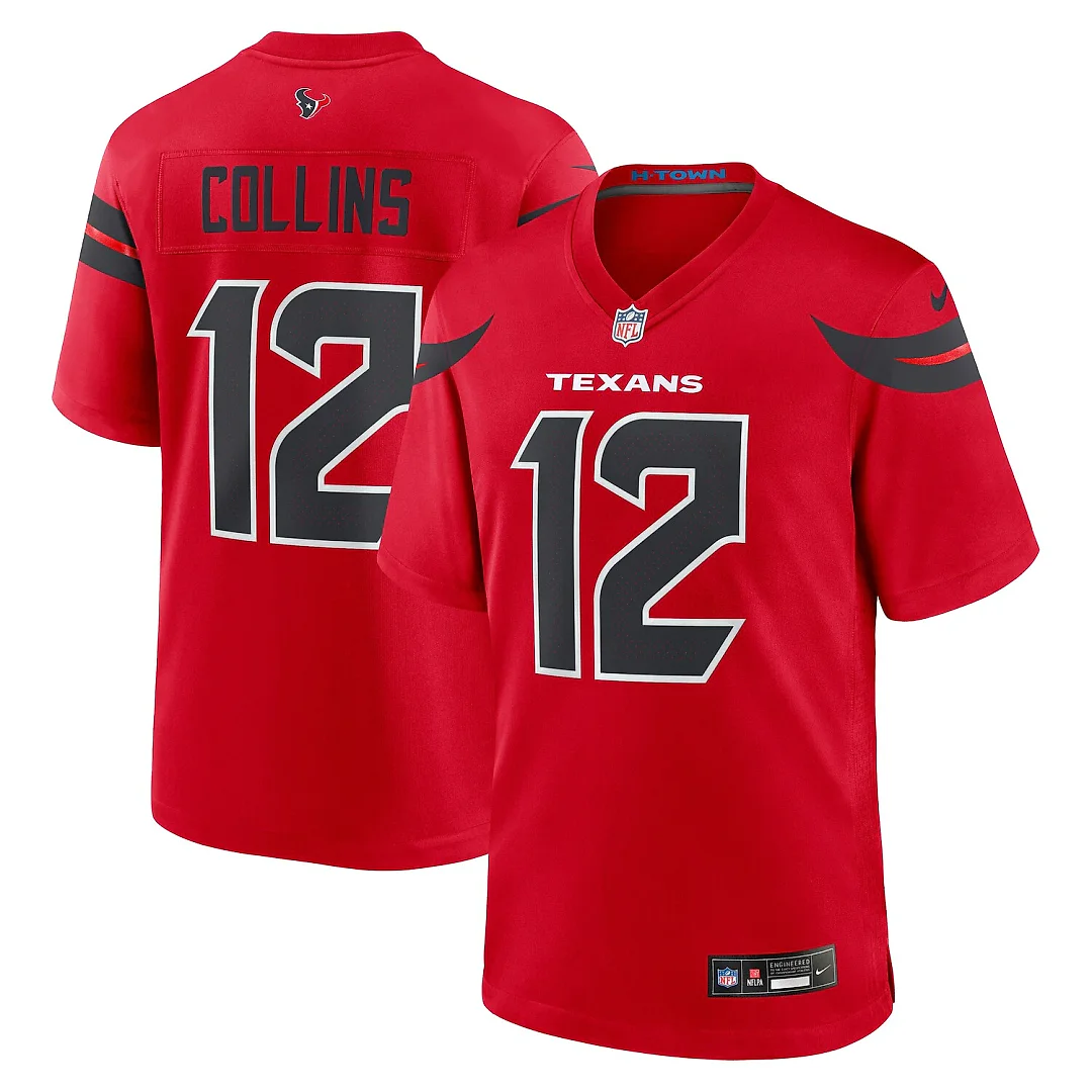 Zennovawear Nico Collins Houston Texans Alternate Game Jersey - Red