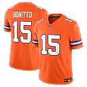 Zennovawear Nik Bonitto Denver Broncos Alternate Mile High Collection 1977 Throwback Vapor FUSE. Stitched Limited Jersey - Orange