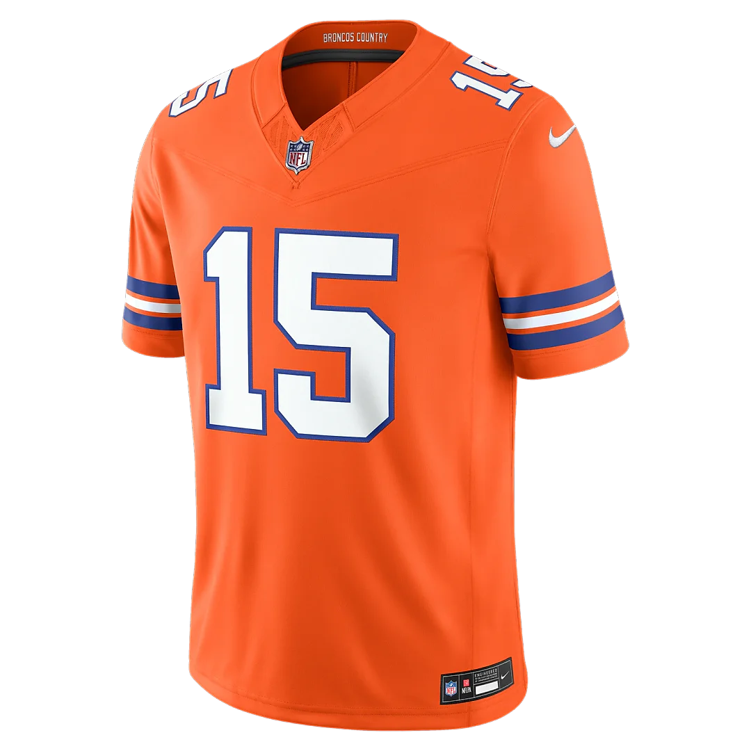 Zennovawear Nik Bonitto Denver Broncos Alternate Mile High Collection 1977 Throwback Vapor FUSE. Stitched Limited Jersey - Orange
