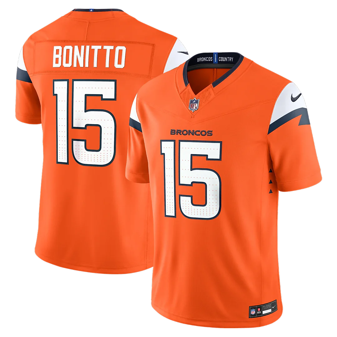 Zennovawear Nik Bonitto Denver Broncos Team Vapor FUSE. Stitched Limited Jersey - Orange