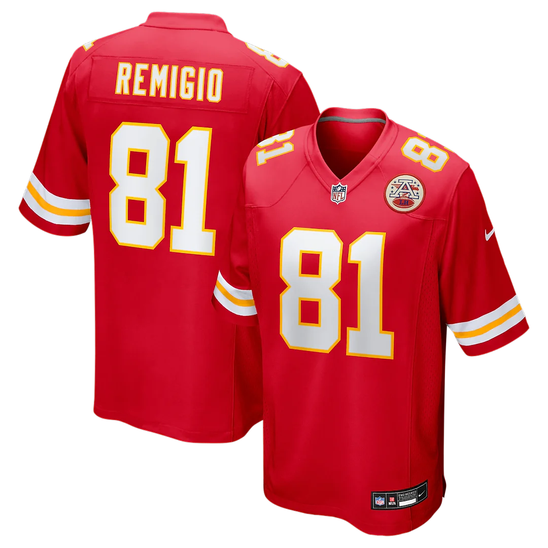 Zennovawear Nikko Remigio Kansas City Chiefs Team Game Jersey - Red