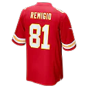 Zennovawear Nikko Remigio Kansas City Chiefs Team Game Jersey - Red